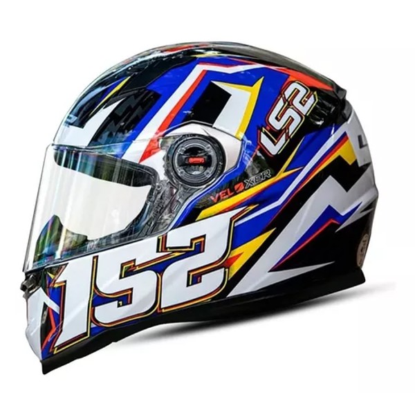 Capacete LS2 FF358 Classic Veloxer - COR: Branco, TAMANHO: 58