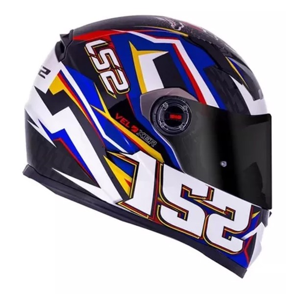 Capacete LS2 FF358 Classic Veloxer - COR: Branco, TAMANHO: 58