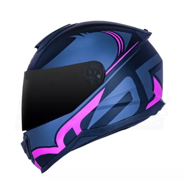 Capacete Norisk FF802 Razor Squalo - COR: Preto/Rosa, TAMANHO: 54