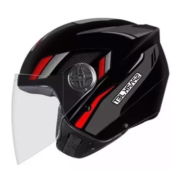 Capacete EBF Spark Jet Speed - COR: Preto/Vermelho, TAMANHO: 56