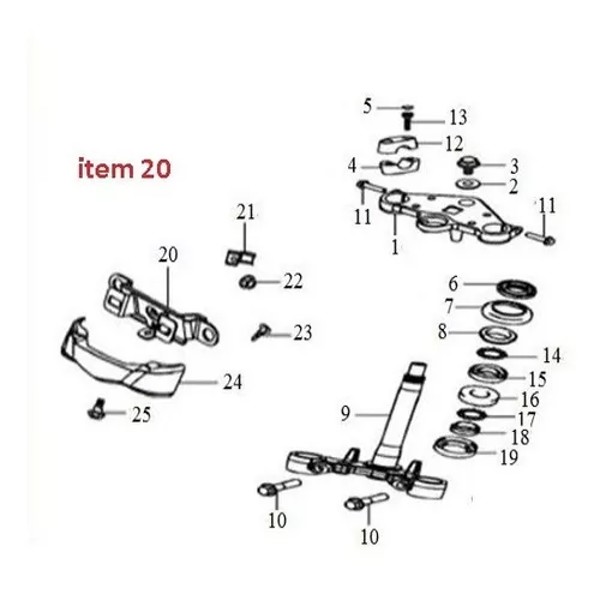 Suporte Carenagem Frontal Riva 150 Original Dafra 90349-N1C-000