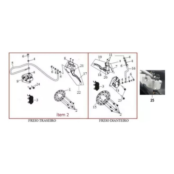 Parafuso disco Citycom/Maxsym/NH/Cruisym 300 (un) Original 01L08-024-050