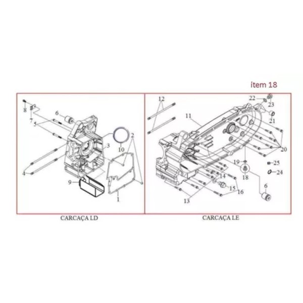Parafuso Citycom/Cruisym 300 carcaca esq m8 Original 01L08-000-000