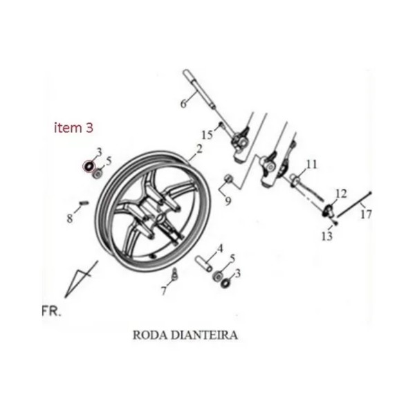 Retentor Roda Dianteira Citycom / Cruisym 300 20x35x5 Original Dafra 90108-A21-000