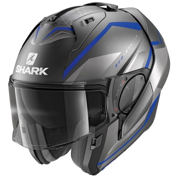 Capacete Shark Evo ES Yari ABS - COR: Cinza/Azul Fosco, TAMANHO: 58