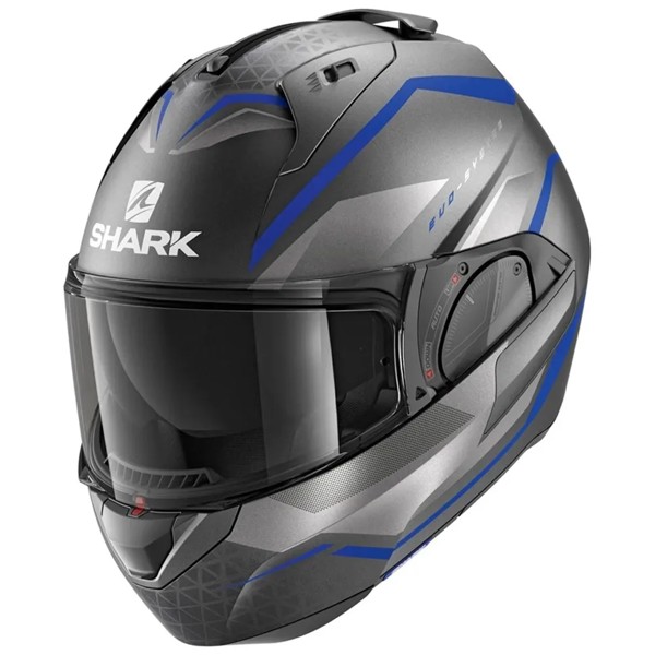 Capacete Shark Evo ES Yari ABS - COR: Cinza/Azul Fosco, TAMANHO: 58