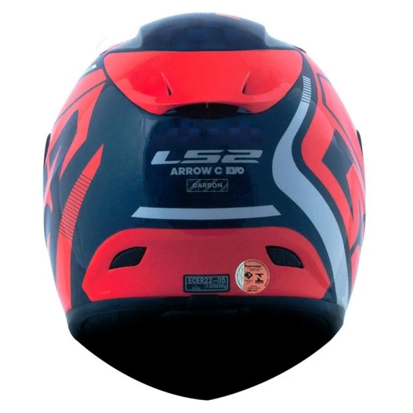 Cap LS2 FF323 Arrow Carbon Sting - COR: Azul/Laranja, TAMANHO: 60