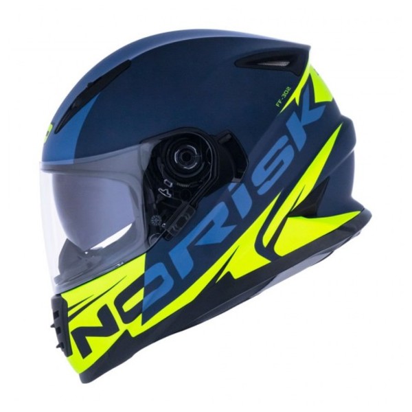 Capacete Norisk FF302 Soul Manty - COR: Azul/Amarelo, TAMANHO: 58