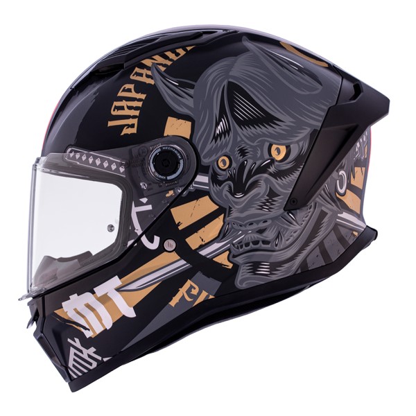 Capacete MT Stinger 2 KRT B9 Samurai Preto Fosco