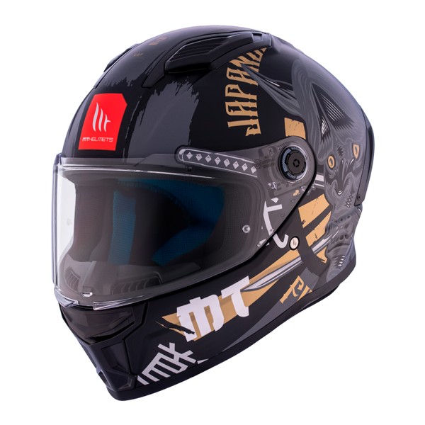 Capacete MT Stinger 2 KRT B9 Samurai Preto Fosco