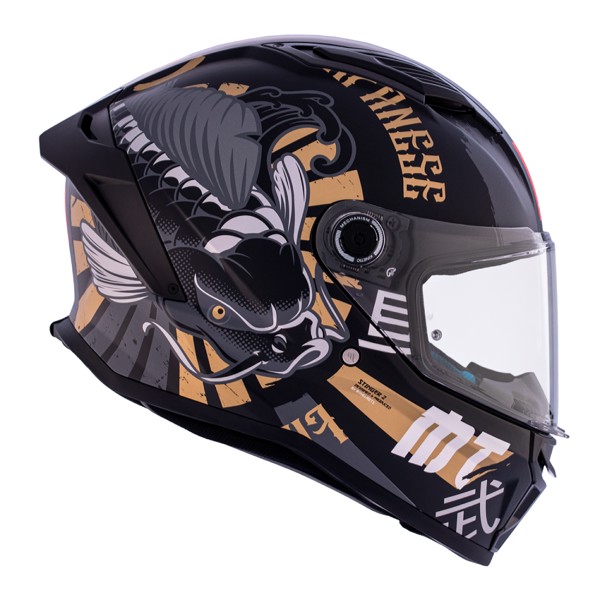Capacete MT Stinger 2 KRT B9 Samurai Preto Fosco