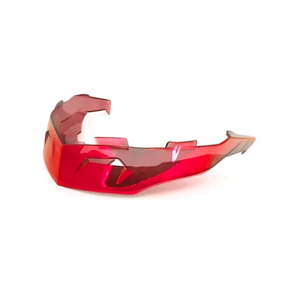 Aerofólio Spoiler KYT TT Course Transparente Vermelho Duotech