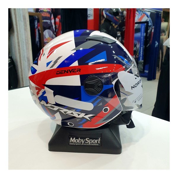 Capacete Norisk Orion SV Denver - Azul / Vermelho - TAMANHO: 56