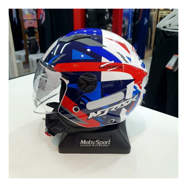 Capacete Norisk Orion SV Denver - Azul / Vermelho - TAMANHO: 56