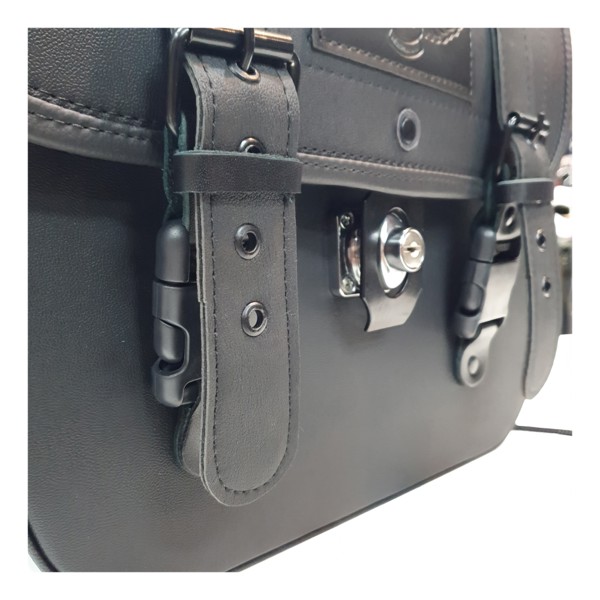 Alforge Lateral Bely Inclinado 16L com Chave Par Preto