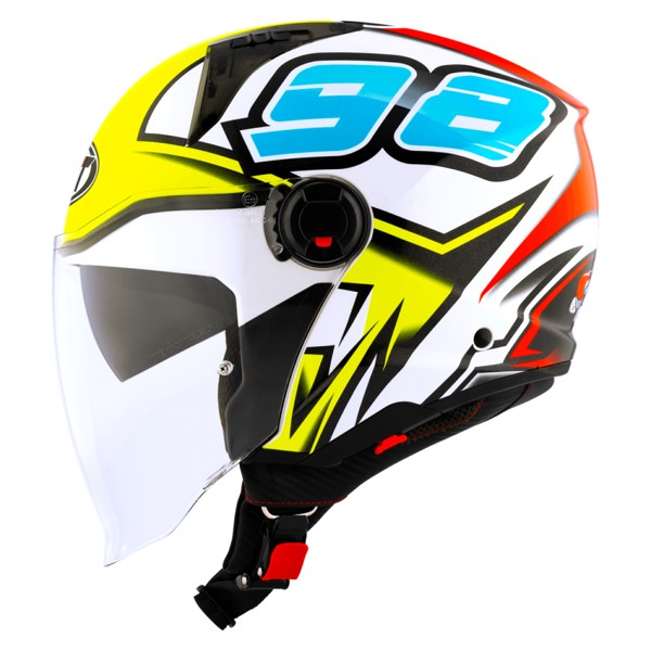 Capacete KYT D-City 98 Bomb - Amarelo / Branco