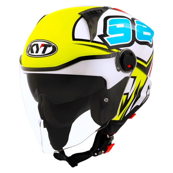 Capacete KYT D-City 98 Bomb - Amarelo / Branco