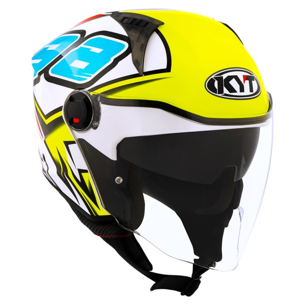 Capacete KYT D-City 98 Bomb - Amarelo / Branco