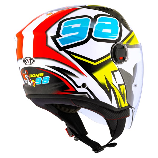 Capacete KYT D-City 98 Bomb - Amarelo / Branco