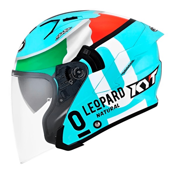Capacete KYT D-City Dennis Foggia Leopard Replica - Azul