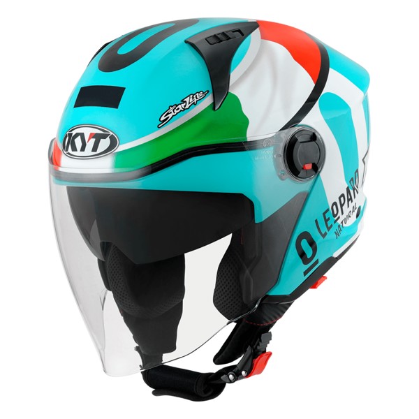 Capacete KYT D-City Dennis Foggia Leopard Replica - Azul