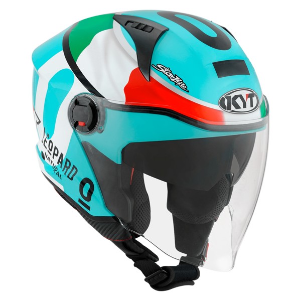 Capacete KYT D-City Dennis Foggia Leopard Replica - Azul