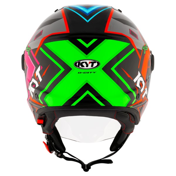 Capacete KYT D-City Ratthapark Play Réplica - Preto / Azul / Vernelho ***