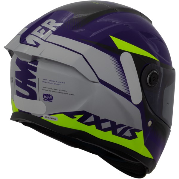 Capacete Axxis Hummer Brick C18 Violeta/Cinza Brilho | Moby Sport