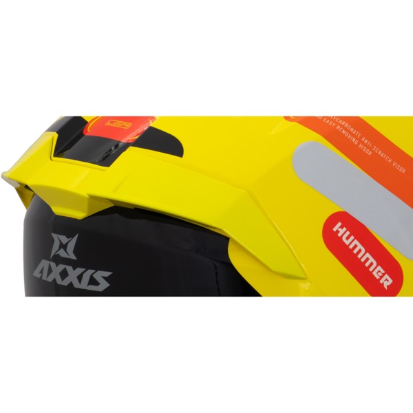 Capacete Axxis Hummer Liquer C3 Amarelo Laranja Brilho - TAMANHO: 56
