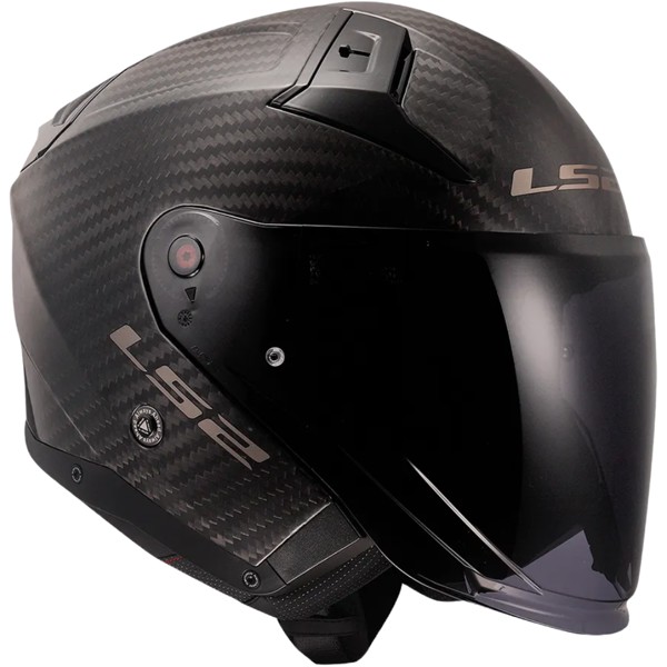 Capacete LS2 OF603 Infinity 2 Solid Carbon Preto Brilho | Moby Sport