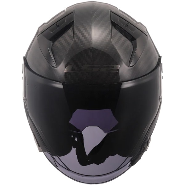 Capacete LS2 OF603 Infinity 2 Solid Carbon Preto Brilho | Moby Sport