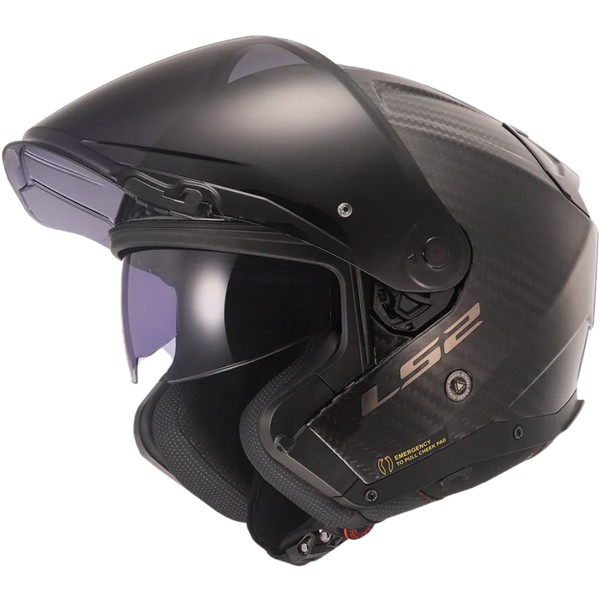 Capacete LS2 OF603 Infinity 2 Solid Carbon Preto Brilho | Moby Sport