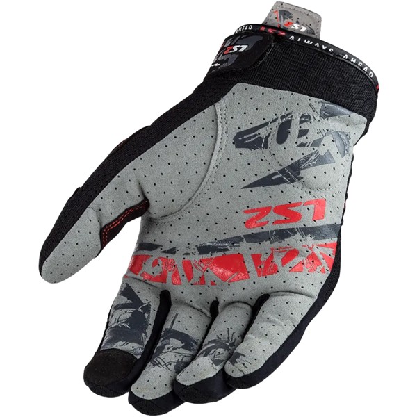 Luva LS2 Masculina Chaki Preto/Branco | Moby Sport