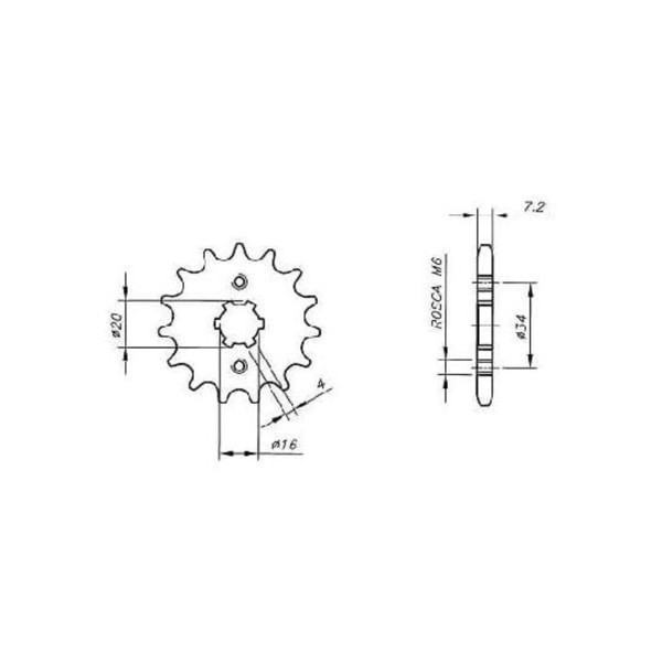 Kit Relação Factor 125 09-15 Vaz Y04260XS