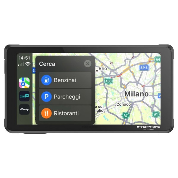 Multimidia RideSync Display Portatil 5,5 Polegadas Interphone INTERPHORIDESYNC