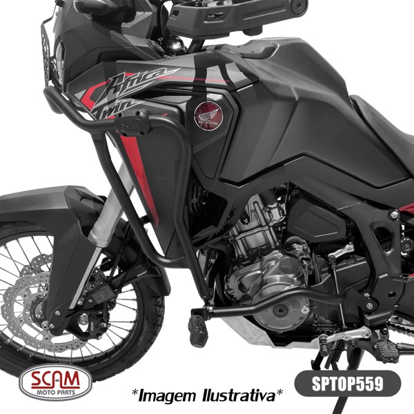 Protetor Carenagem Africa Twin 1100L 21... com Pedaleira Scam SPTAP559 Prata