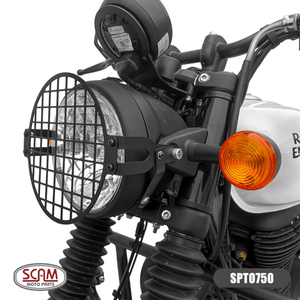 Protetor Farol Meteor 350 22... / Hunter 350 23... Aço Carbono Scam SPTO750