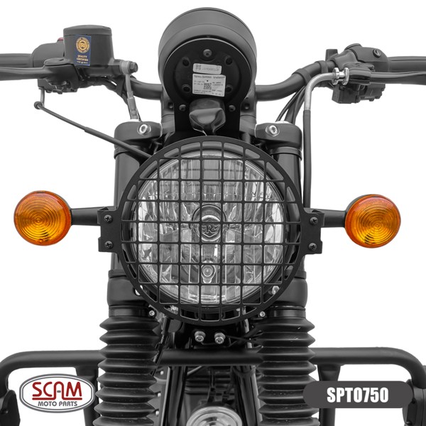 Protetor Farol Meteor 350 22... / Hunter 350 23... Aço Carbono Scam SPTO750