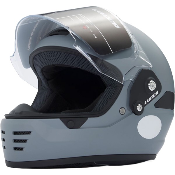 Capacete Lucca Cruiser Cinza Fosco – Estilo Retrô e Segurança | Moby Sport