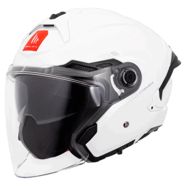 Capacete MT Cosmo SV Solid A0 Branco – Segurança e Estilo | Moby Sport