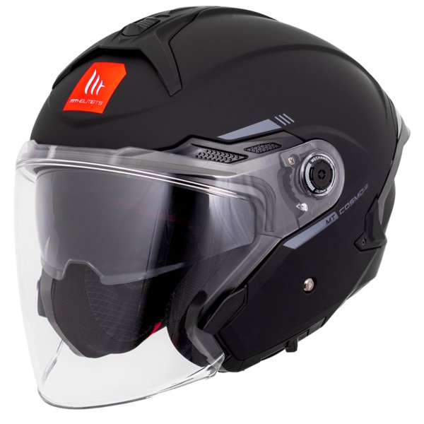Capacete MT Cosmo SV Solid A1 Preto Fosco – Segurança e Estilo | Moby Sport