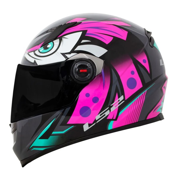 Capacete LS2 FF358 Classic Tribal Rosa – Estilo e Proteção | Moby Sport