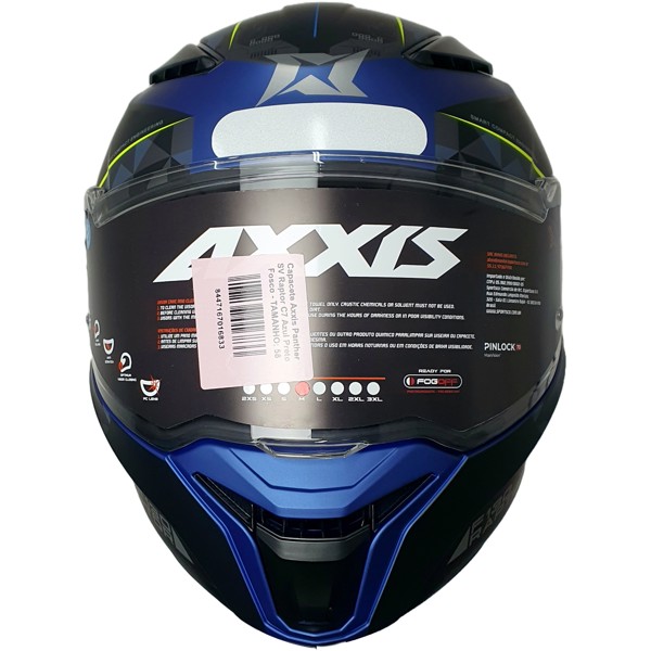 Capacete Axxis Panther SV Raptor C7 Azul Preto Fosco | Moby Sport