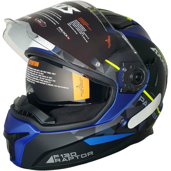 Capacete Axxis Panther SV Raptor C7 Azul Preto Fosco | Moby Sport