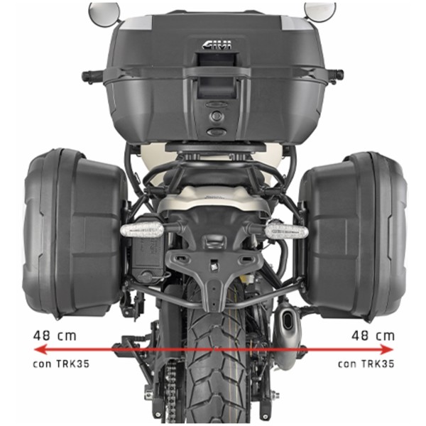 Bau Lateral Givi TRK35BNPACK2 Trekker Lite 35L Monokey Par Prata