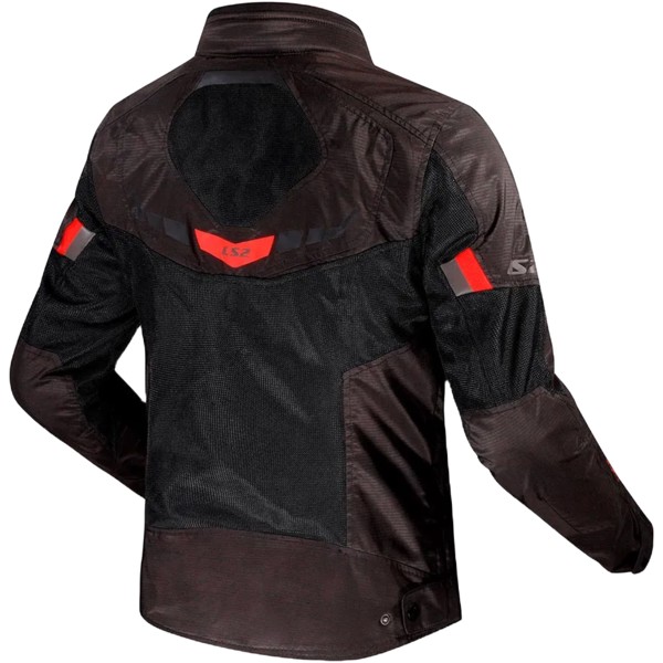 Jaqueta LS2 Garda Masculina Preta Vermelha ***