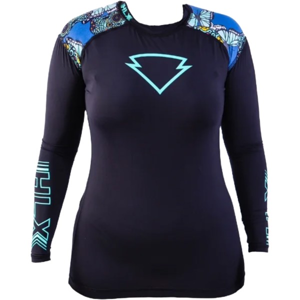 Blusa Segunda Pele HLX Feminina Caveira Azul