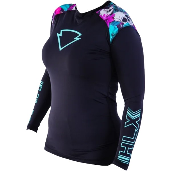 Blusa Segunda Pele HLX Feminina Caveira Flores