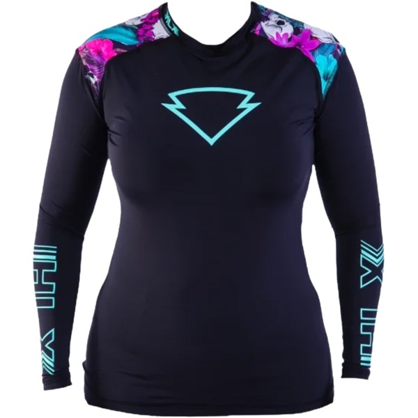 Blusa Segunda Pele HLX Feminina Caveira Flores