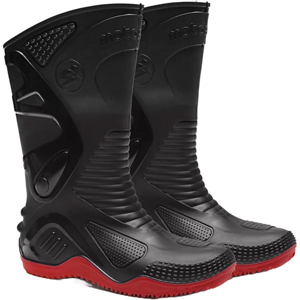 Bota Chuva Motosafe Sola Vermelha